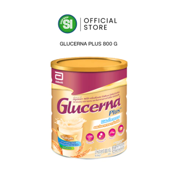 (หมดแล้วหมดเลย) Abbott Glucerna Plus กลูเซอนา พลัส กลิ่นธัญพืช อาหารสูตรผู้ป่วยเบาหวาน 800 กรัม  exp