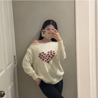 Delaine| Stella heart เสื้อแขนยาวปาดไหล่