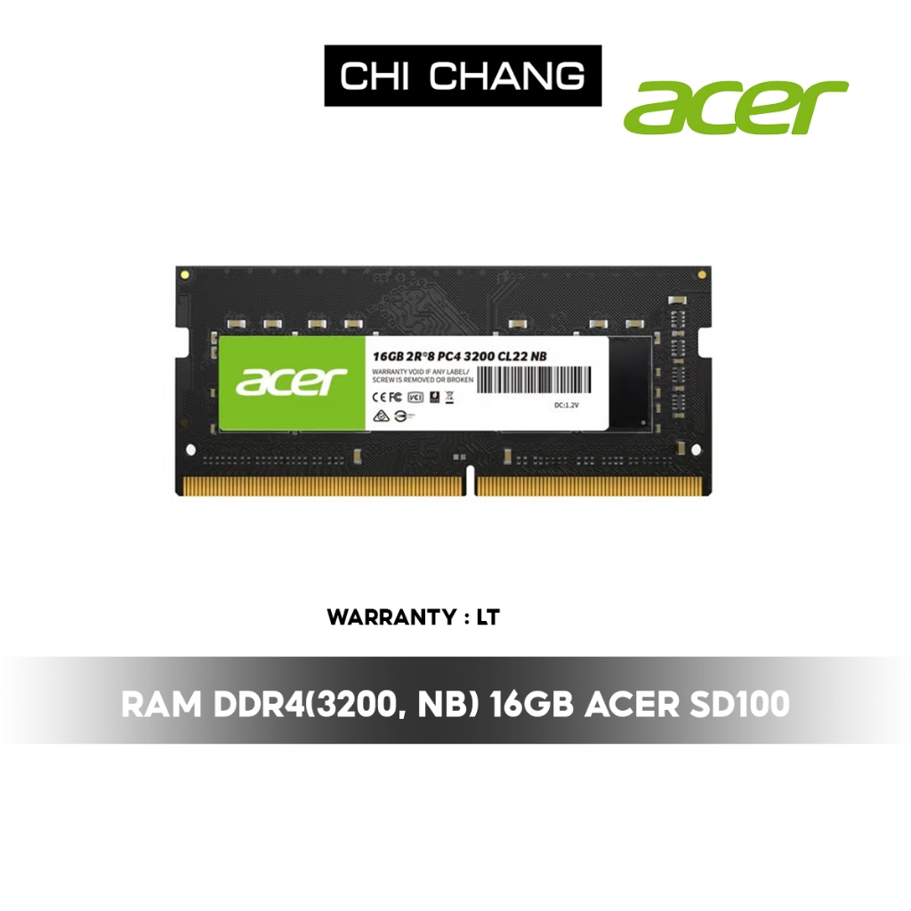 RAM NB DDR4(3200) 16GB ACER SD100 (ZC.A01ST.0GD) / ประกัน LT ศูนย์ ACER