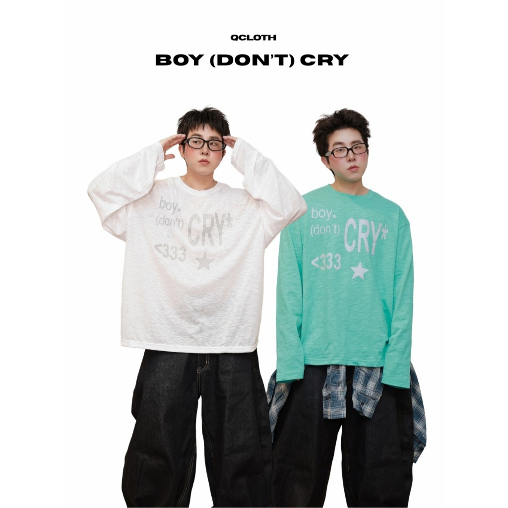 QCLOTH : BOY (don't) CRY ผ้า SLUB COTTON