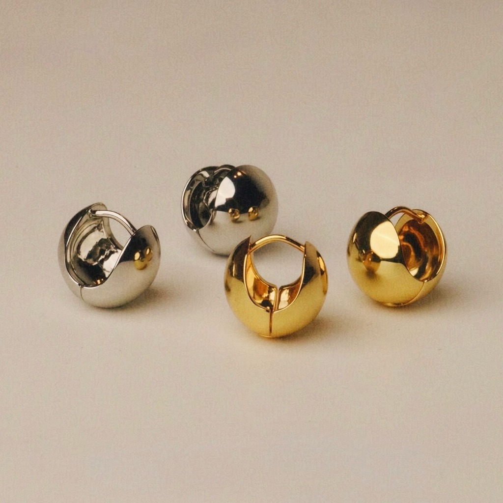 Meraki. Jesse Earrings (stainless steel) gold/silver ต่างหูสแตนเลส