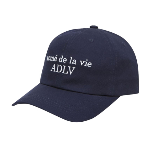 acme de la vie ADLV Logo Basic Ball Cap (Navy)