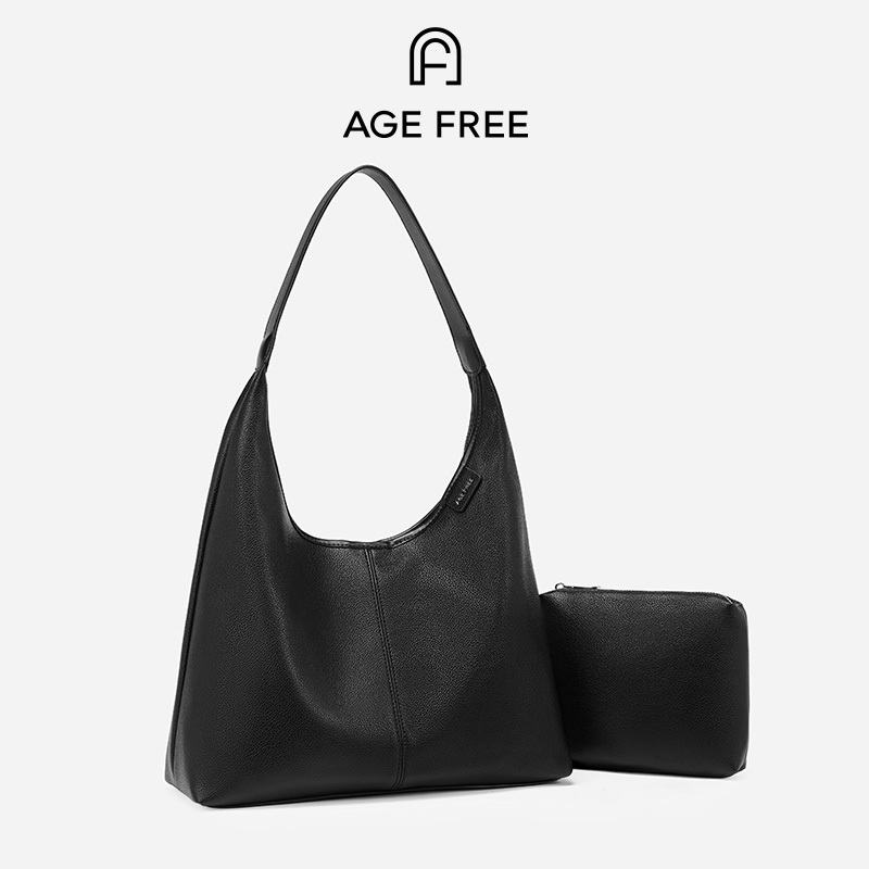 AGE FREE Aura Bag กระเป๋าสะพายไหล่ผู้หญิงเรียบง่าย+กระเป๋าใบ