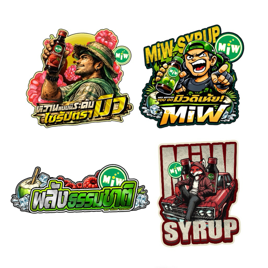 Sticker MIW สติกเกอร์ มิว สุดเท่ กันน้ำ ทนทานต่อแดด
