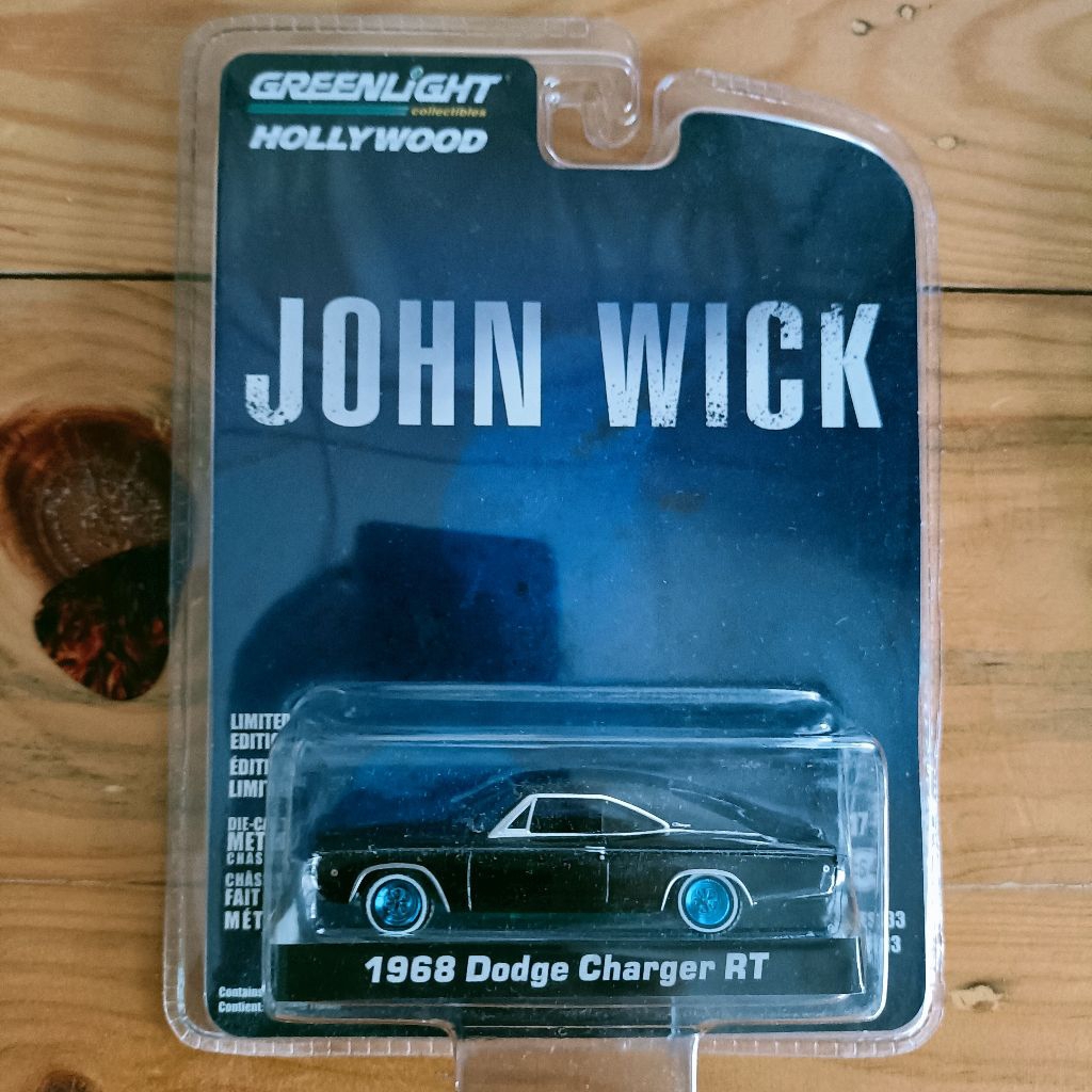 Rare! Greenlight 1/64 John Wick - 1968 Dodge Charger R/T [Green Machine Chase Car] หายาก รถเหล็กโมเด