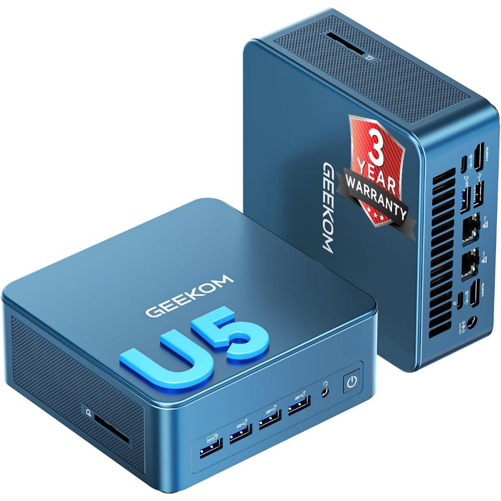 GEEKOM Mini PC IT12 MAX Intel Core Ultra 5 125U (AI Boost) Arc Graphics 16GB LPDDR5 500GB SSD 8K | W