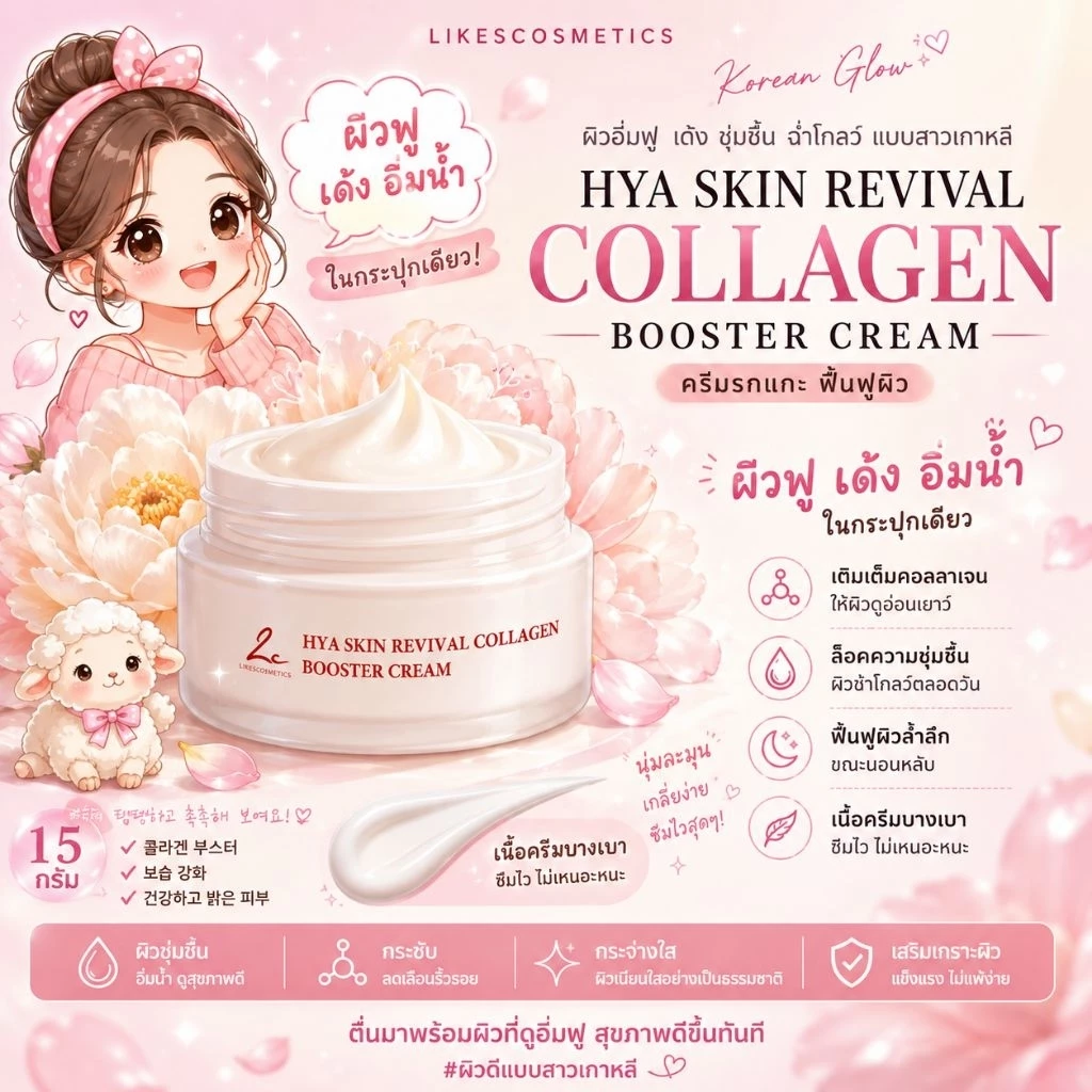 ครีมรกแกะไฮยาหน้าเด้ง 15กรัม