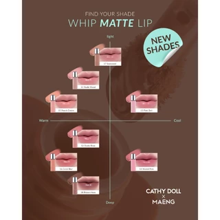 [New Shades] CathyDollxMaeng วิปแมทท์ลิป 2.8g #ลิปแมทท์เนื้อวิป #WhipMatteLip (ลิปแมทท์ ลิป)