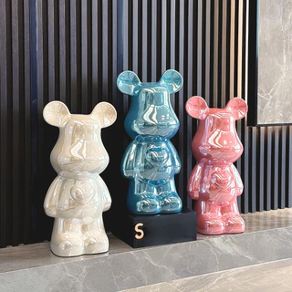 กระปุกออมสิน ตุ๊กตาหมี มี 2 แบบ เซรามิกเคลือบสีเงา (50cm.) ตกแต่งบ้าน ห้องนั้งเล่น ของขวัญโอกาสพิเศษ
