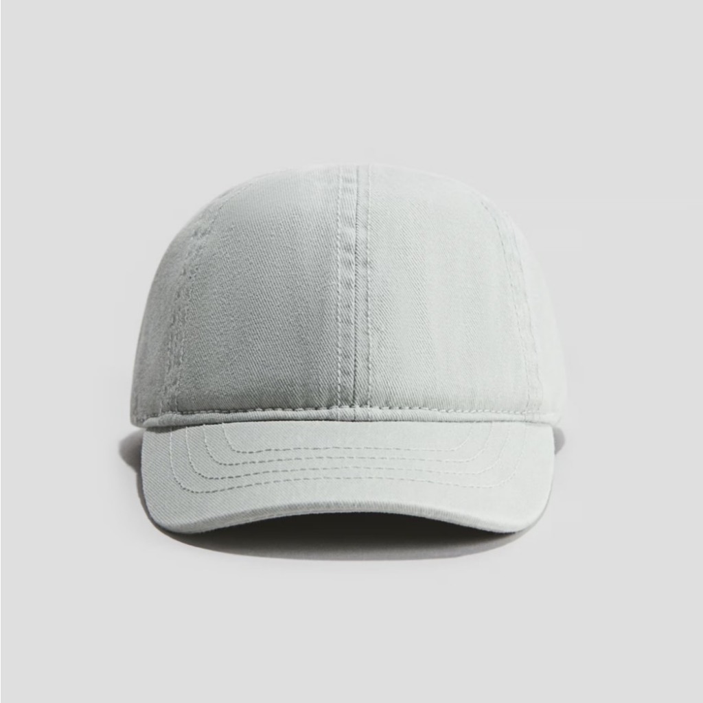 H&M Twill Cap หมวกแ๊ป สีเทา สายปรับได้ เด็กโต / ผู้ใหญ่ 52-54 ซม.