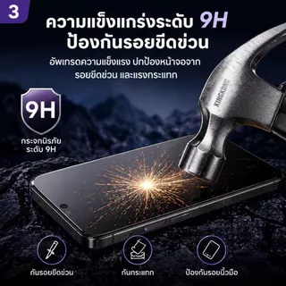 ฟิล์มกระจกUV จอโค้ง แสดงภาพคมชัด ปลดล็อกด้วยลายนิ้วมืออย่างรวดเร็ว สำหรับ S24utlra NOTE20 NOTE10 Reno11 V30 V30PRO X100
