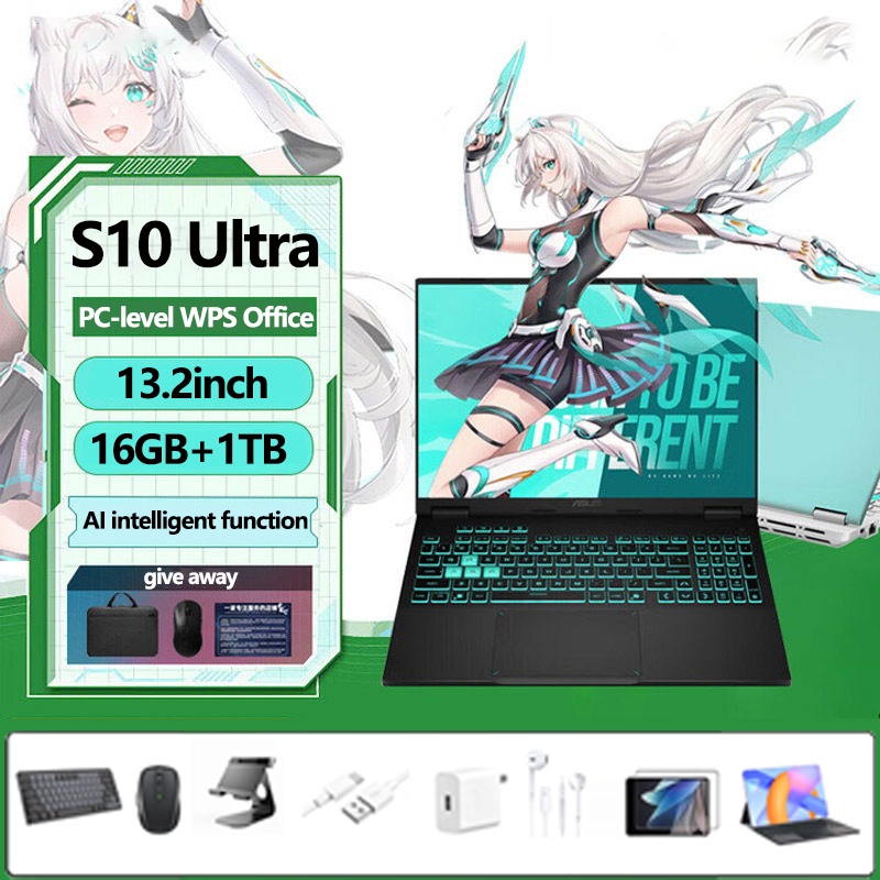 【รับประกัน1ปี+ซื้อ1แถม10】S10 Ultra 5Gแท็บเล็ต ปุ่มAI ทางกายภาพพิเศษ ปลุกราศีเมถุนอัลได้ด้วยคลิกเดียว