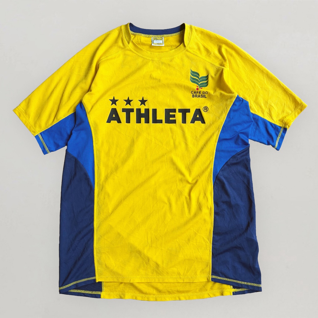 2000 VINTAGE ATHLETA CAFE DO BRASIL FOOTBALL/FUTSAL JERSEY - 22/28"