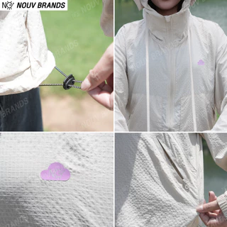 เสื้อคลุมรุ่น Soft Chill เสื้อแขนยาวมีฮู้ด ซิปหน้า สไตล์เกาหลี ผ้าเบาสบาย ไม่ร้อน แมทช์ง่าย NOUV BRANDS UPF50
