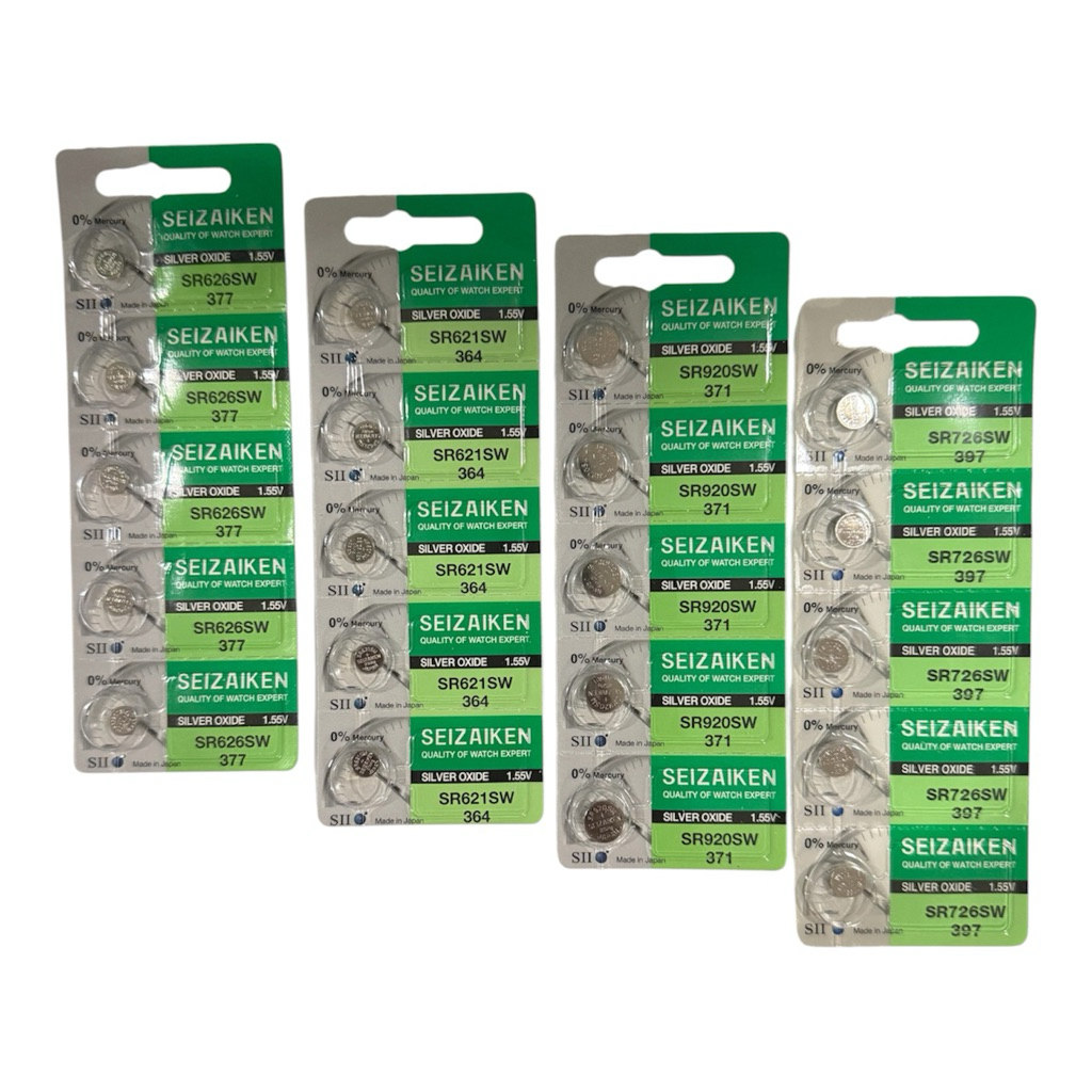 SEIZAIKEN SR621SW/SR626SW/SR920SW/SR726SW Silver 1.55Vแพค5ก้อน