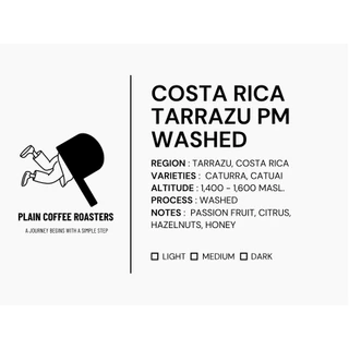 [เลือกระคั่วได้/บดฟรี] COSTA RICA TARRAZU PM WASHED เมล็ดกาแฟ อาราบิก้า 100% | PLAIN COFFEE ROASTERS