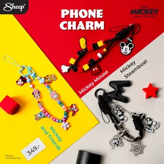 [Strap Mickey Mouse]Mickey Mouse Collectionสายคล้องมือถือ Strap Phone Charmลายมิกกี้เม้าส์ ที่ห้อยโทรศัพท์ สายห้อยมือถือ