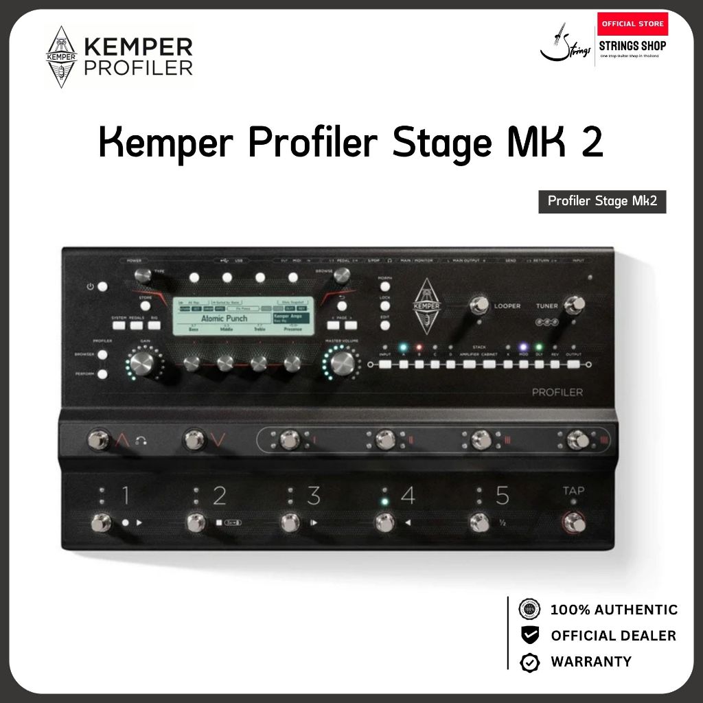Kemper PROFILER Stage MK 2 Amp Profiler Multi-Effects Floorboard แอมป์โมเดลลิ่ง เอฟเฟคกีตาร์