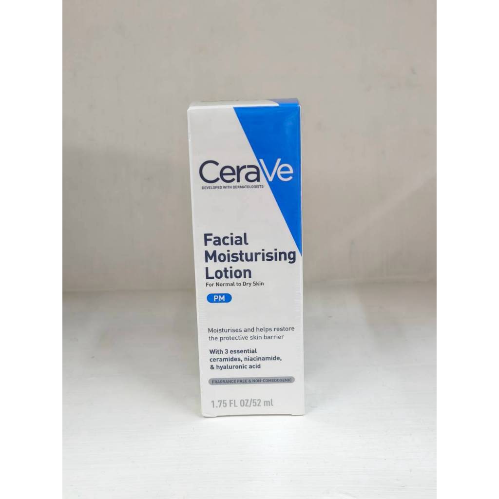 Cerave PM Facial Moisturising Lotion 52ml เซราวี มอยเจอร์ไรเซอร์ โลชั่น บำรุงผิวหน้า เติมน้ำให้ผิว
