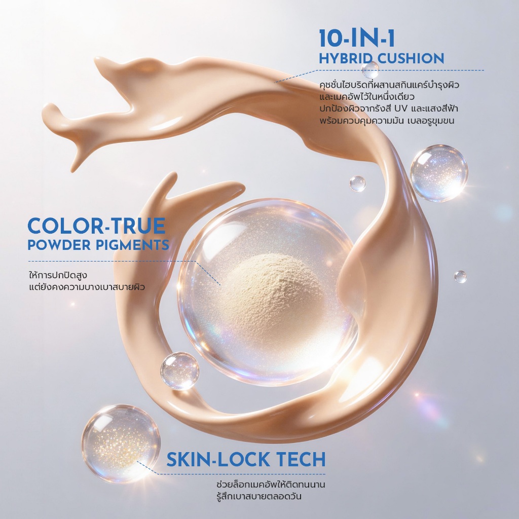 Y.O.U كوشن سيروم Cloud Touch Glasting Glow ‏SPF50 — صورة 8