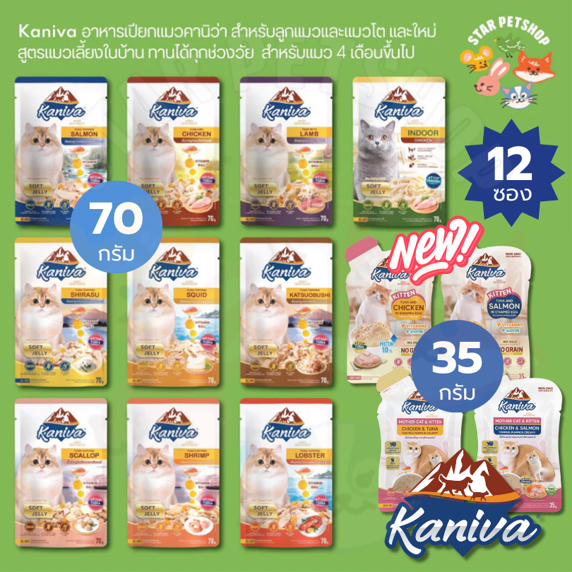 Kaniva คานิว่า อาหารเปียก เนื้อปลาทูน่า Vitamin Balls ทานได้