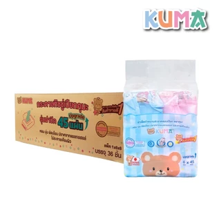[ยกลัง] KUMA - คุมะ กระดาษทิชชู่เปียก รุ่นฝาปิด 45 แผ่น สูตรปราศจากแอลกฮอล์ (36ห่อ/ลัง)