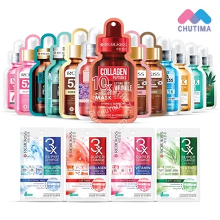 แผ่นมาส์กหน้า โรจูคิส Rojukiss Poreless 5X 10X Intensive/ Hydrogel Minerals Mask 7/ 3X Supercharge Supersoft 25ml.