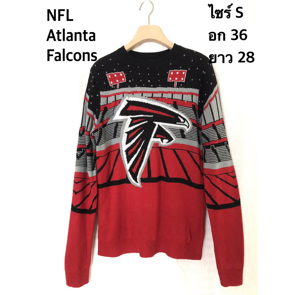 NFL Atlanta Falcons เสื้อสเวตเตอร์ ไซร์ S งานแบรนด์มือ 2 สภาพดีไม่มีตำหนิ