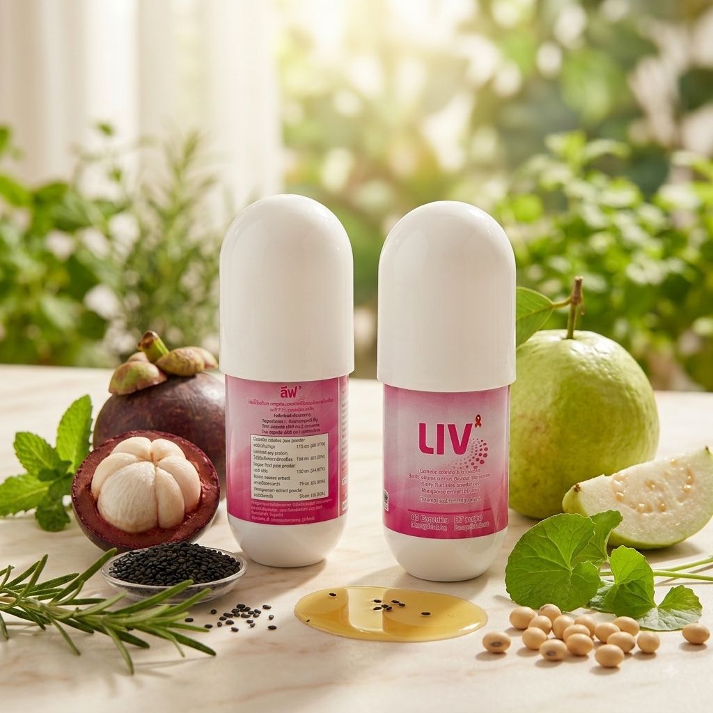 LIV capsule นวัตกรรมสารสกัดธรรมชาติจากพืชไทย 5 ชนิด(หมดอายุ 07/07/29)
