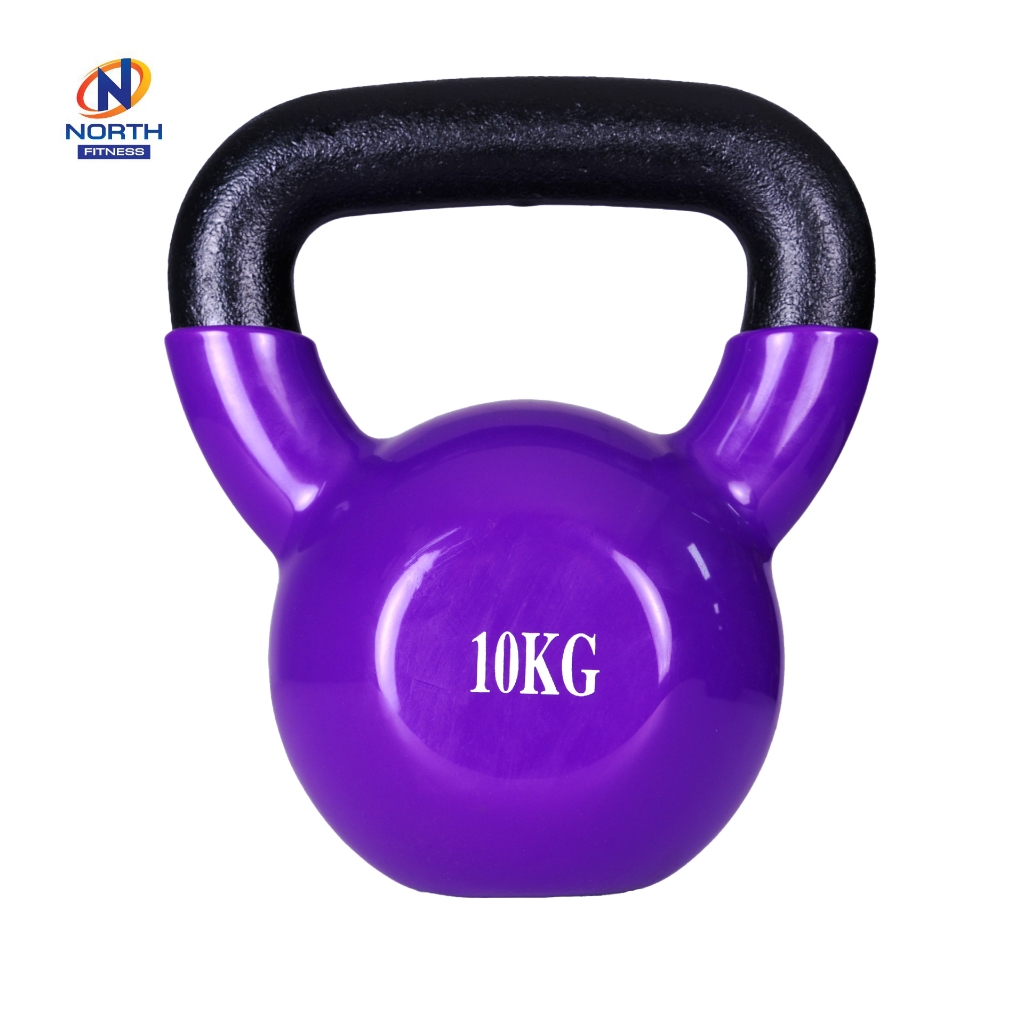 NORTH FITNESS เคตเทิลเบล 10KG สีม่วง ลูกตุ้มยกน้ำหนัก ดัมเบลหูหิ้ว ลูกยกน้ำหนัก Kettlebell มาตรฐาน เกรดฟิตเนส