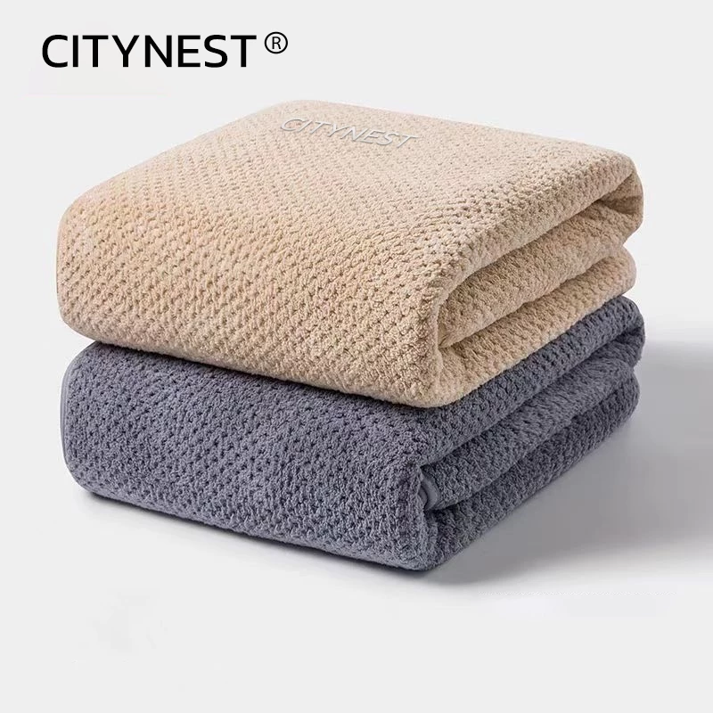 CITYNEST ผ้าเช็ดตัว สาเกรังผึ้ง 90×170cm ผ้าขนหนู ขนาดใหญ่พิเศษ ซับน้ำดีขนไม่หลุด พร้อมส่ง