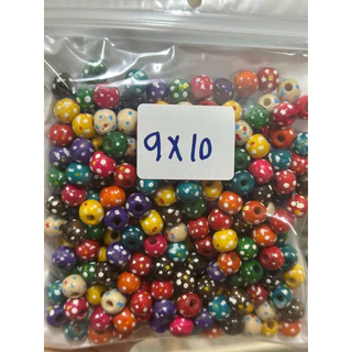 ลูกปัดไม้สีสวยๆๆสินค้างานDIY 100กรัม