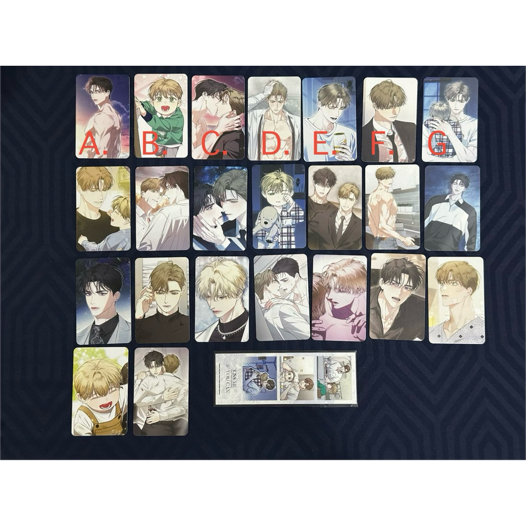 พร้อมส่ง การ์ดkiss me if you can