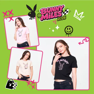 PLAYBOY 06PB เสื้อBABY เสื้อผ้าผู้หญิง/เสื้อ/เสื้อยืดสีดำ รุ่น P1WT265TB025BK P1WT265TB026