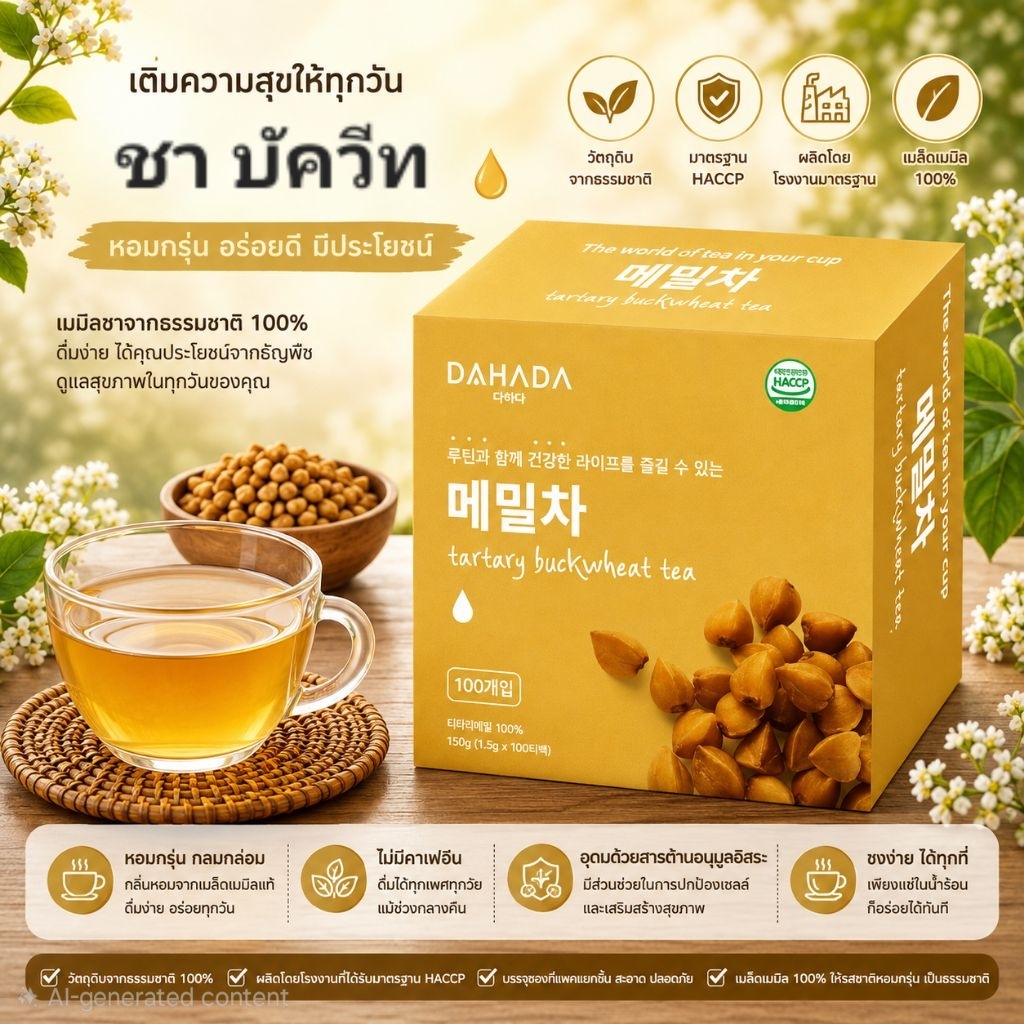 DAHADA Buckwheat Tea ชาบัควีท หอม ละมุน