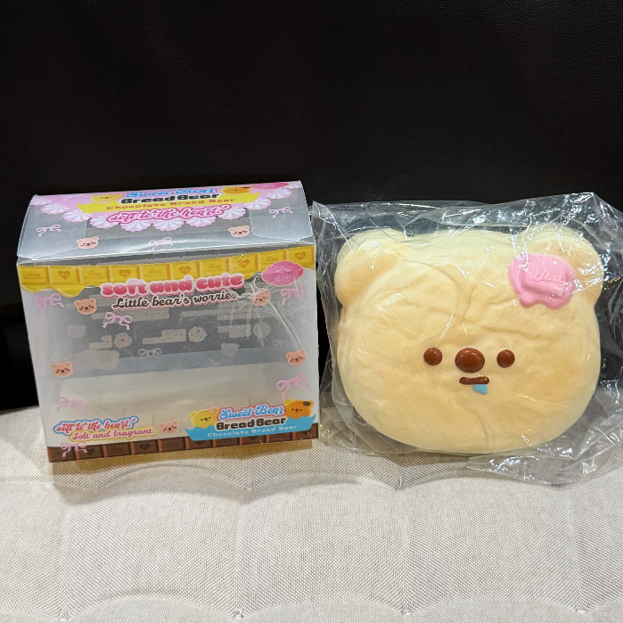 (ของแท้/มือ1) หายาก Lisa Chocolate Bread Bear Squishy สกุชชี่ลิซ่า หมีน้ำลาย ชิ้นใหญ่ หอม น่ารัก สโลว์
