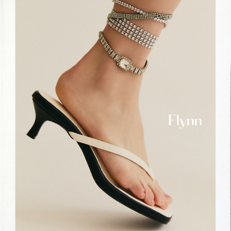 [โปรดอ่านคำแนะนำไซส์ / แนะนำเผื่อ +1ไซส์] Flynn - City Heeled Sandals รองเท้าแตะมีส้น 1.7 นิ้ว พื้นนุ่มมาก