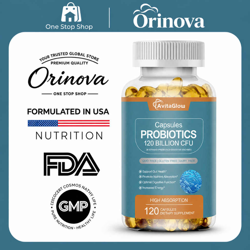 AvitaGlow Probiotics 120 Billion CFU แคปซูล 36 สายพันธุ์ มีส่วนช่วยสนับสนุนสุขภาพลำไส้และระบบภูมิคุ้มกัน [120 แคปซูล]
