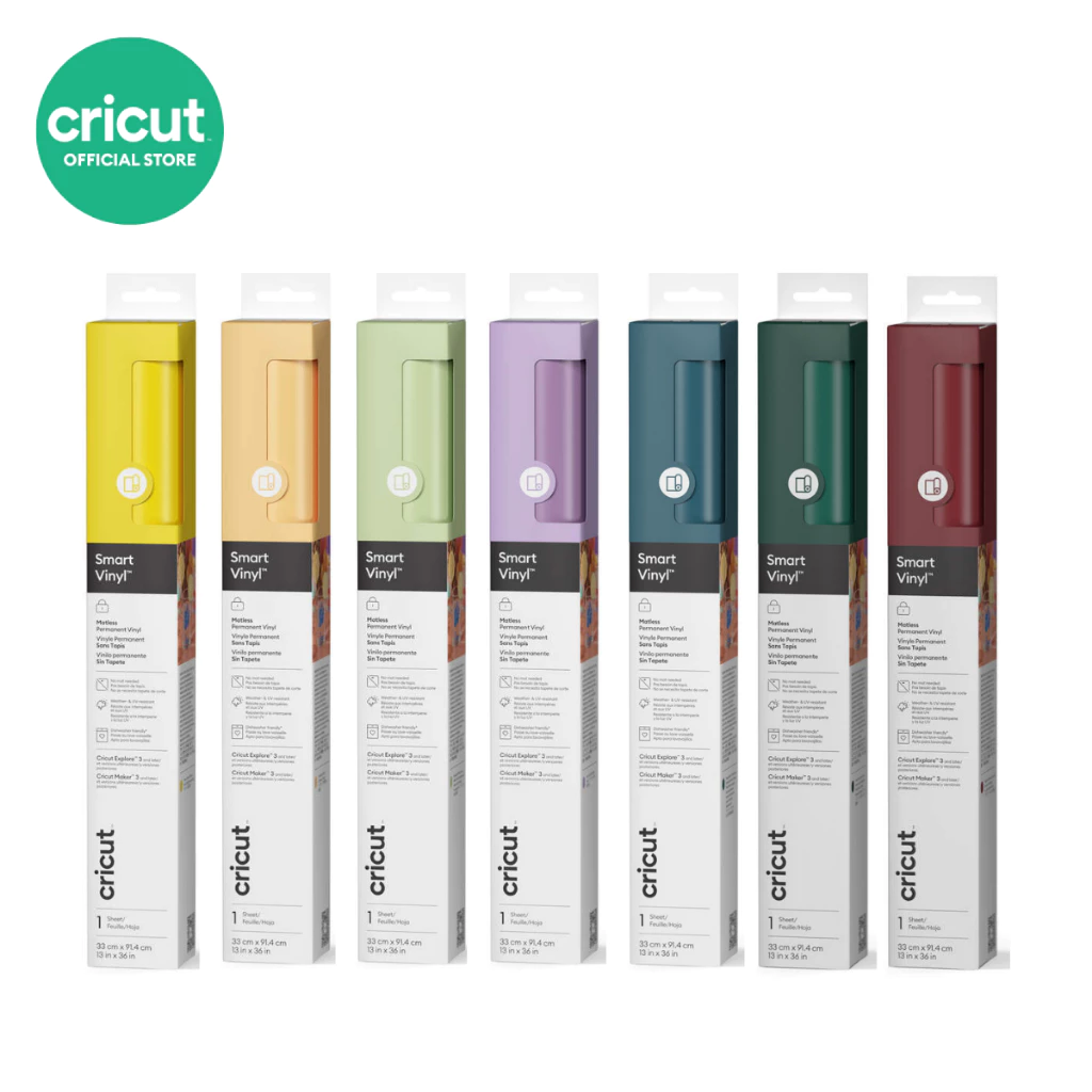 Cricut Smart Vinyl Permanent ขนาด 13 นิ้วx3 ฟุต สำหรับเครื่องตัดรุ่น Explore 5 และ Maker 4