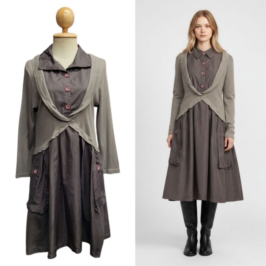 Clioo Mori Kei Style Dress Sz