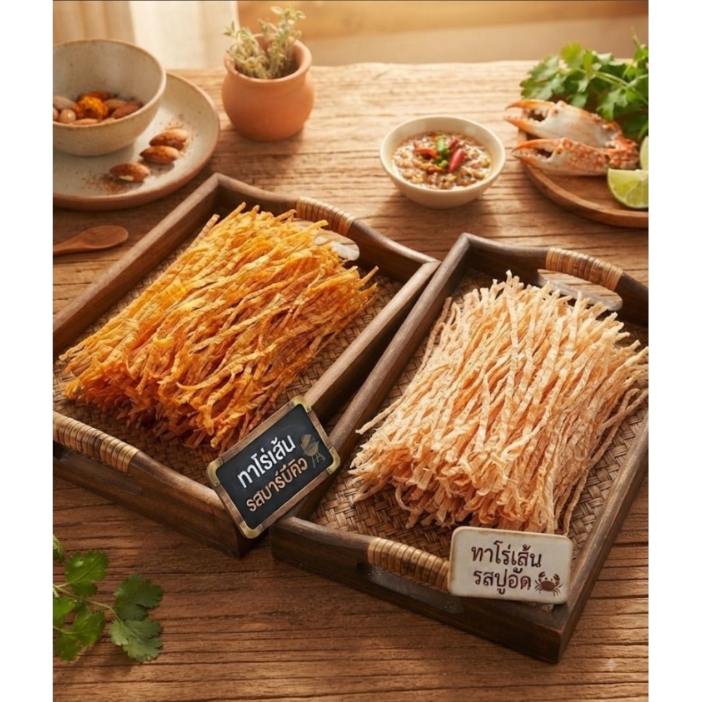 ปลาเส้นทาโร่ รสบาร์บีคิว 1กิโล/ครึ่งกิโล พร้อมทาน เก็บได้นาน1ปี