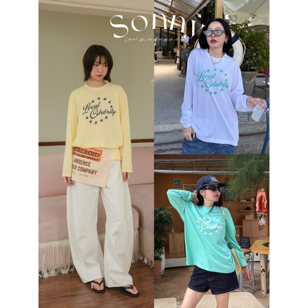 Lazy - cc - Sonny Long sleeve -  แขนยาวผ้าสลาฟเนื้อนุ่ม บางเบา (ส่งด่วน)