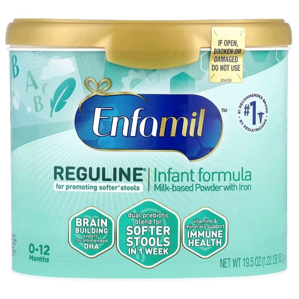 Enfamil, Reguline Infant Formula, Milk-Based Powder With Iron, 0-12 Months, 19.5 oz (553 g)