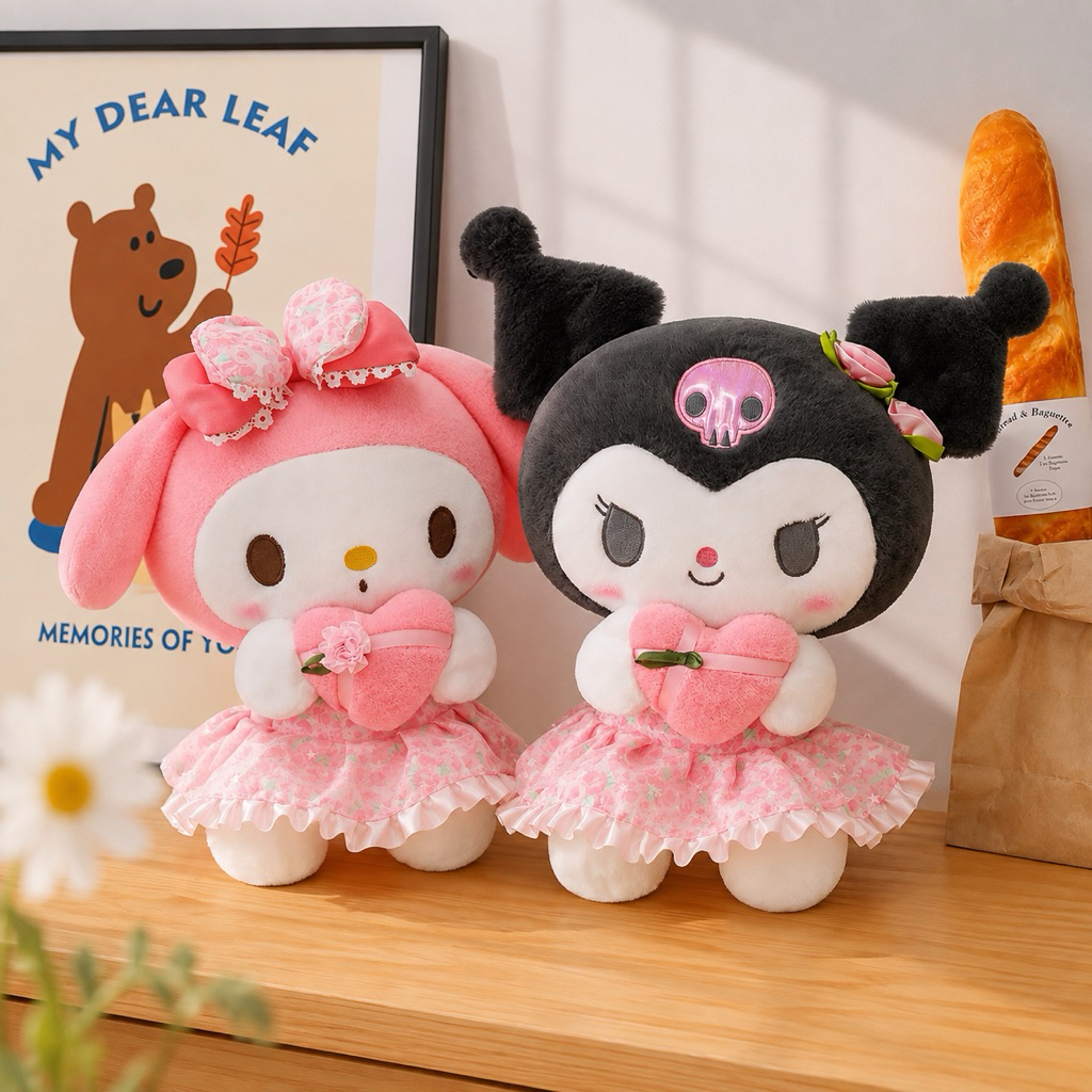 พร้อมส่ง ตุ๊กตาตัวใหญ่ ชุดเดรสชมพู ถือหัวใจ นุ่มนิ่ม ตุ๊กตาของขวัญ ของขวัญโอกาสพิเศษ
