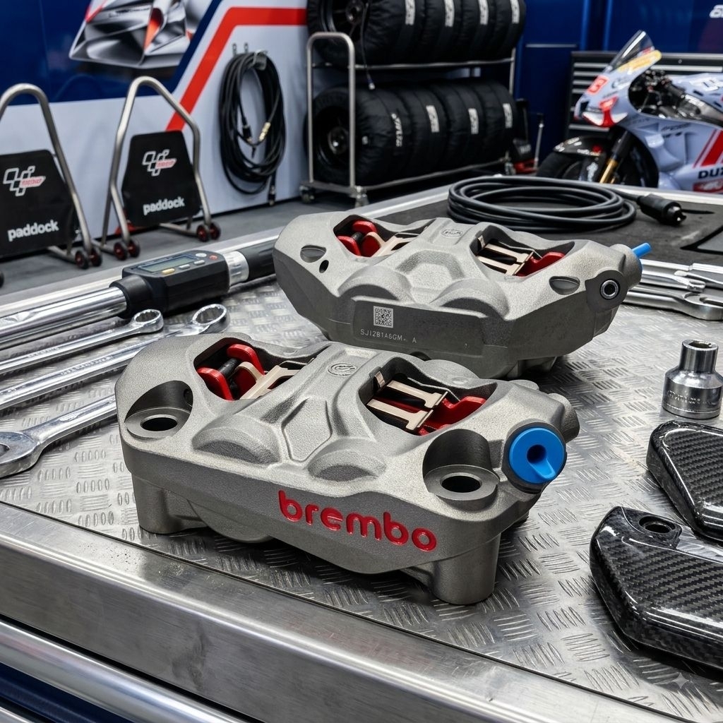 brembo Hypure 100mm ผ้าเบรค brembo sinter สีเทา ขายแยกข้าง ขวาซ้าย