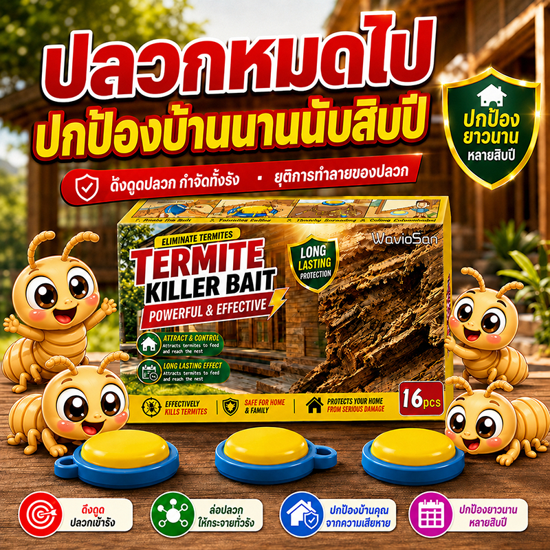 🐜ซื้อ 2 แถม 1🐜IC เหยื่อกำจัดปลวก 16 ชิ้น / กล่อง กำจัดปลวก ยาฆ่าปลวก ยาฆ่า ปลวก ตาย ยก รัง ยากำจัดปลวกตายยกรัง