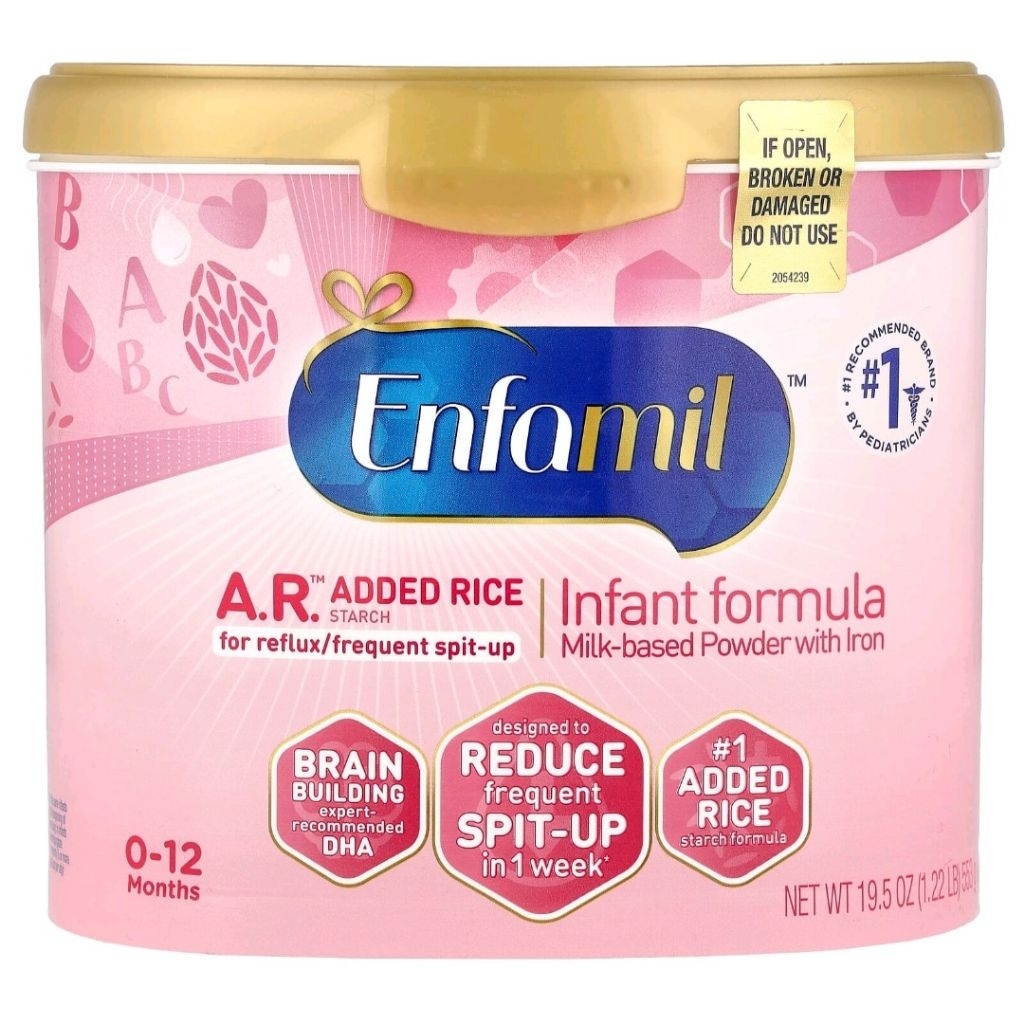 Enfamil, A.R. Infant Formula, Milk-Based Powder With Iron, 0-12 Months, 19.5 oz (553 g)