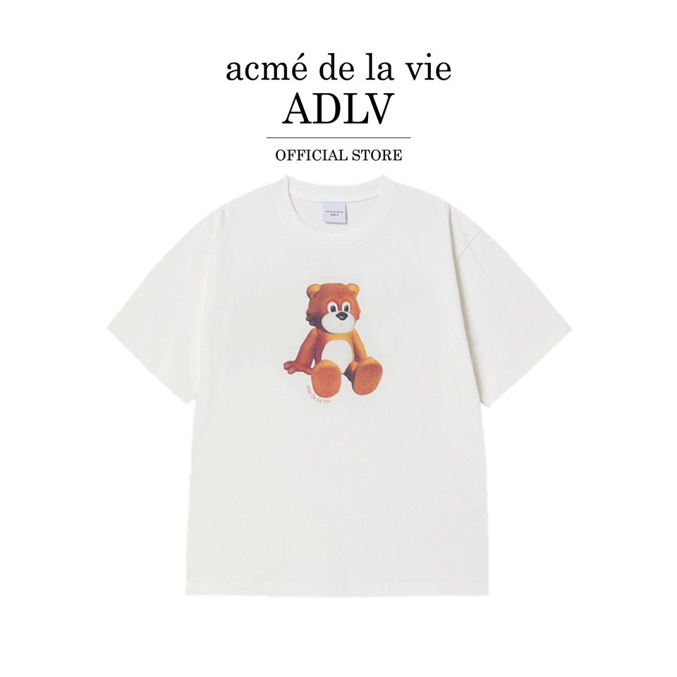 ADLV [acme de la vie] เสื้อยืด Oversize รุ่น Ac Teddy Bear Short Sleeve T-Shirt Cream (50172STBSSU_F5CMXX)