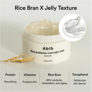 (🌼แท้ / พร้อมส่ง🌼) Abib Rice Probiotics Overnight Mask Barrier Jelly 80 ml.