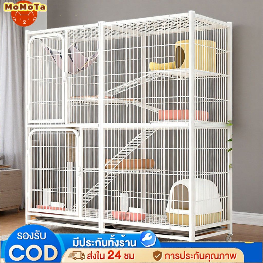 😽จัดส่งในพื้นที่🌟กรงขังแมว Cat Cage 3ชั้น 4ชั้น ประกอบง่าย ขนาดใหญ่ กรงแมวราคาถูก กรงแมวขนาดใหญ่